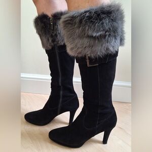 Real Fur and Suede Boots